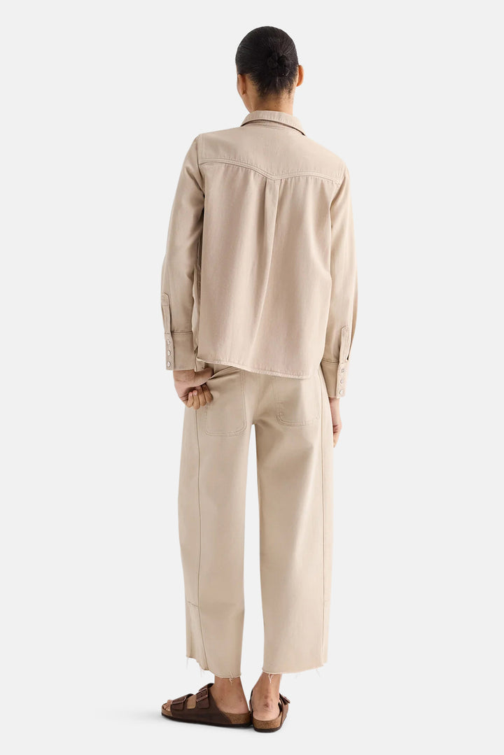 Ranchers Daughter Shirt in Japanese Natural Denim Sandshell