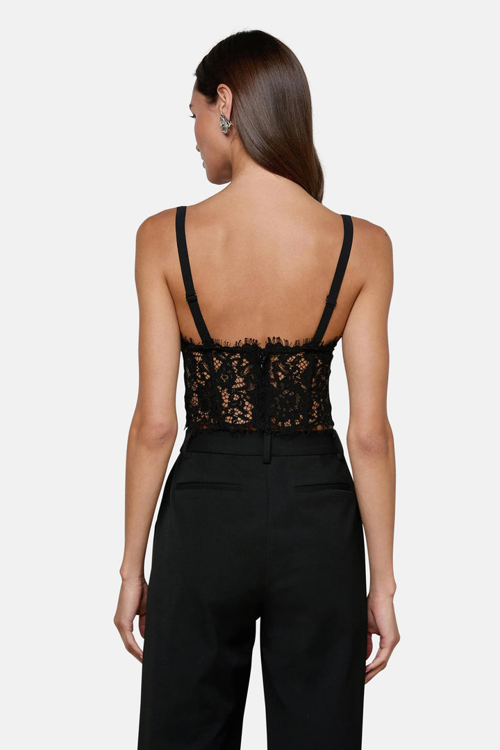 Raquel Lace Bustier Black