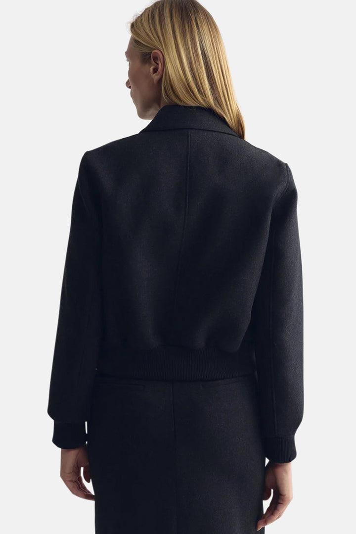 Redley Wool Bomber Jacket Dark Charcoal