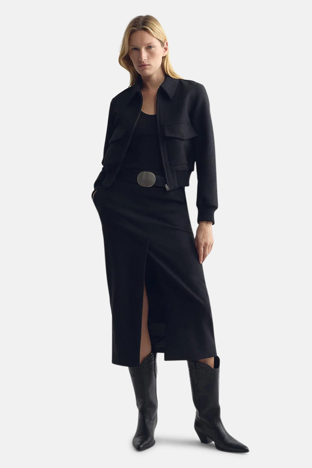 Redley Wool Bomber Jacket Dark Charcoal