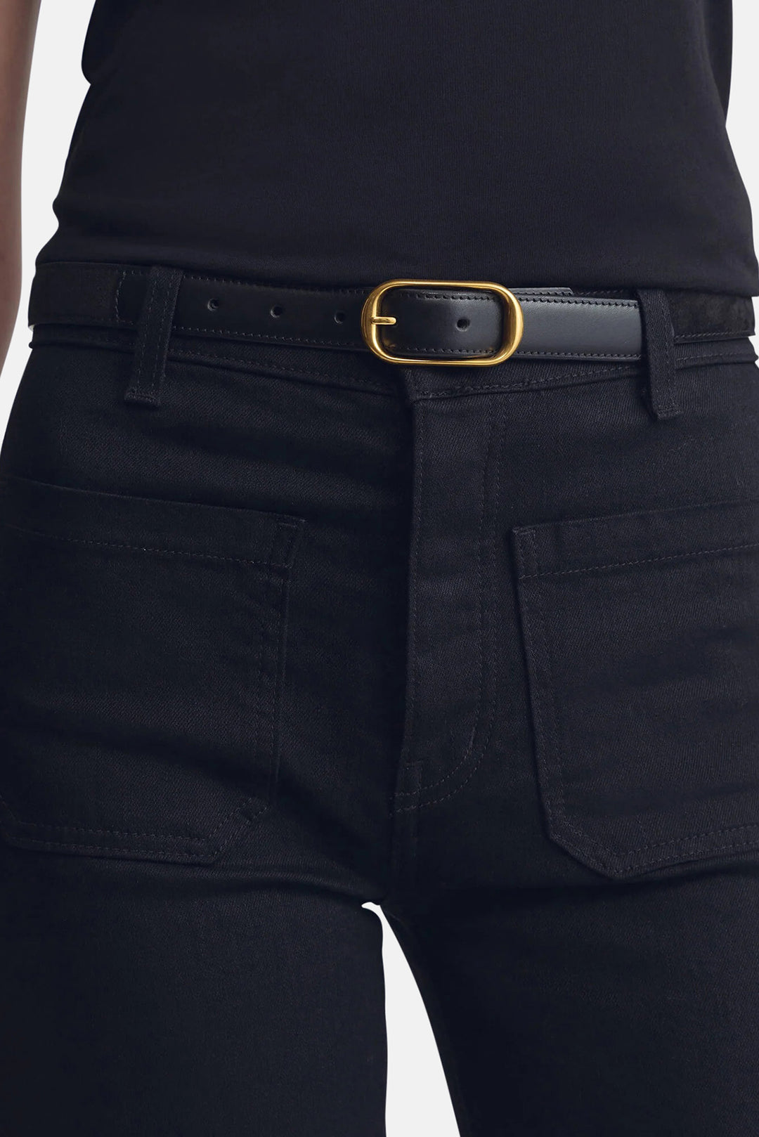 Reine Combo Belt Black w/ Antique Brass