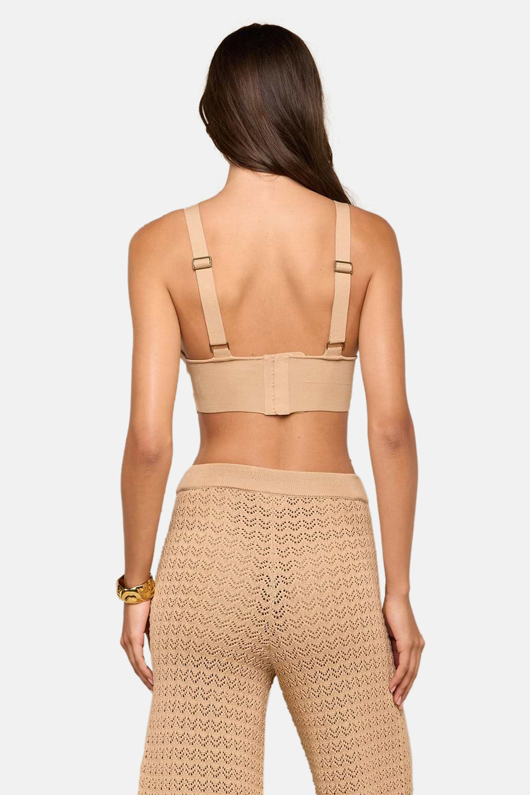 Reverie Pointelle Knit Bralette Light Cappuccino