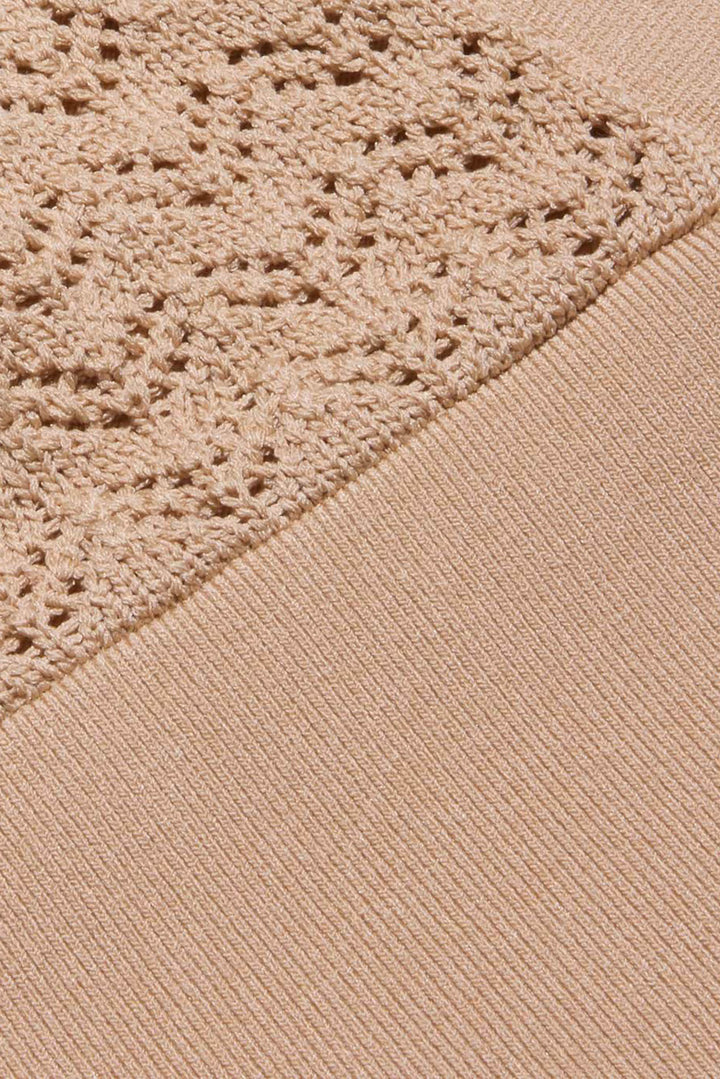 Reverie Pointelle Knit Bralette Light Cappuccino