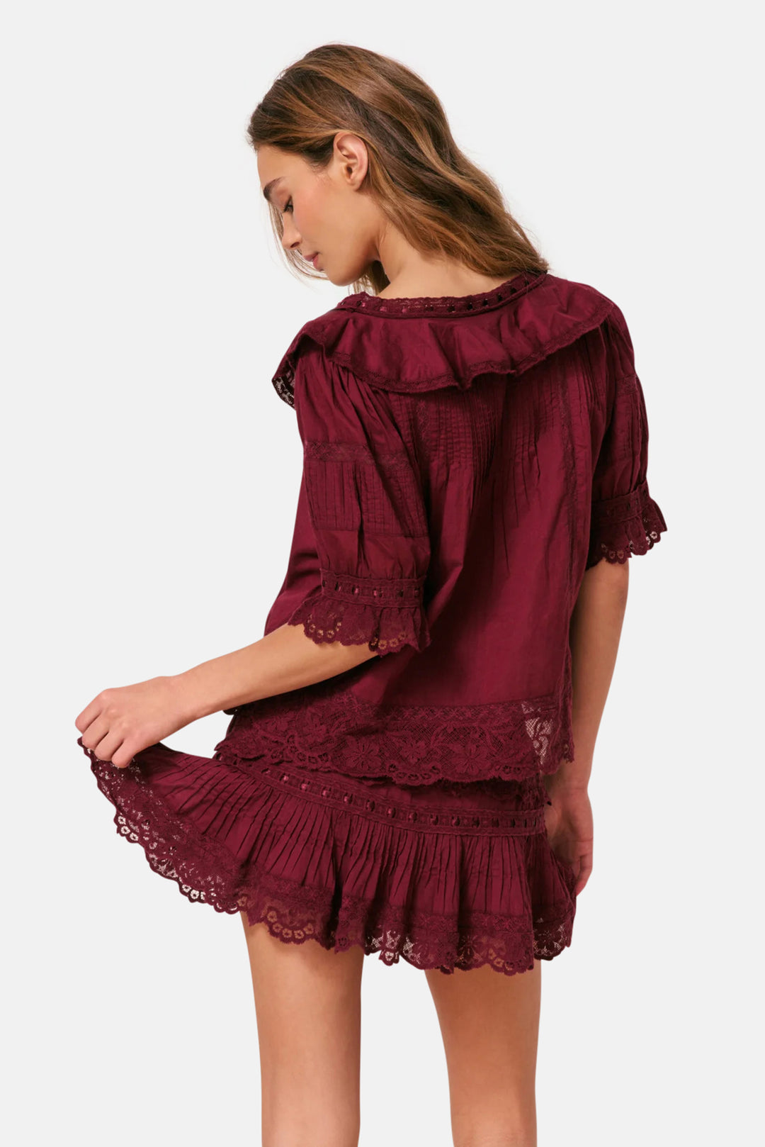 Romilly Blouse Spliced Berry