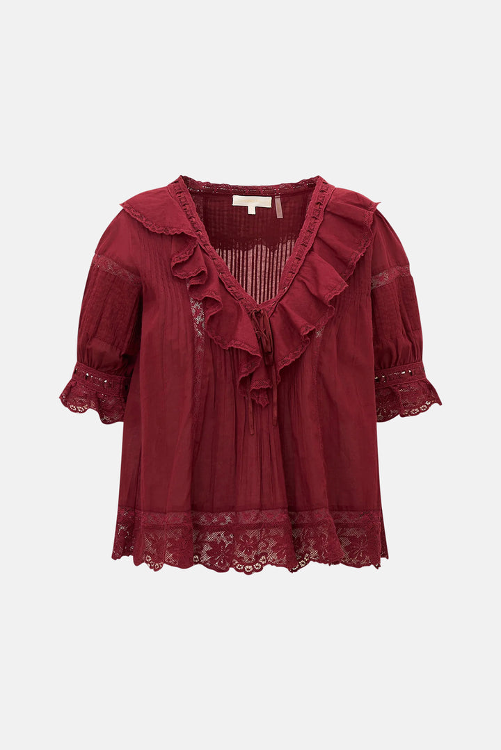 Romilly Blouse Spliced Berry