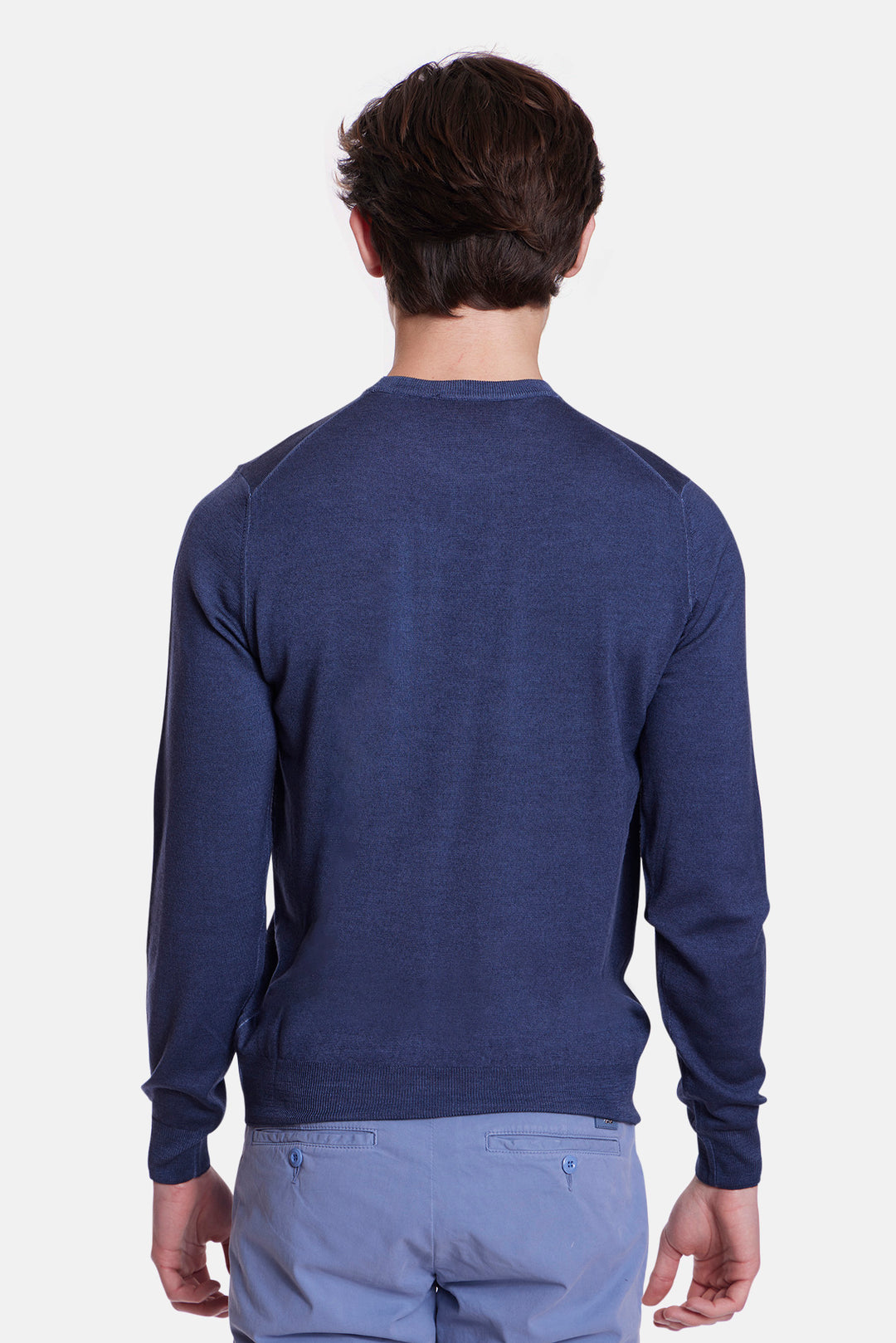 Royal Merino Wool Crewneck Blue