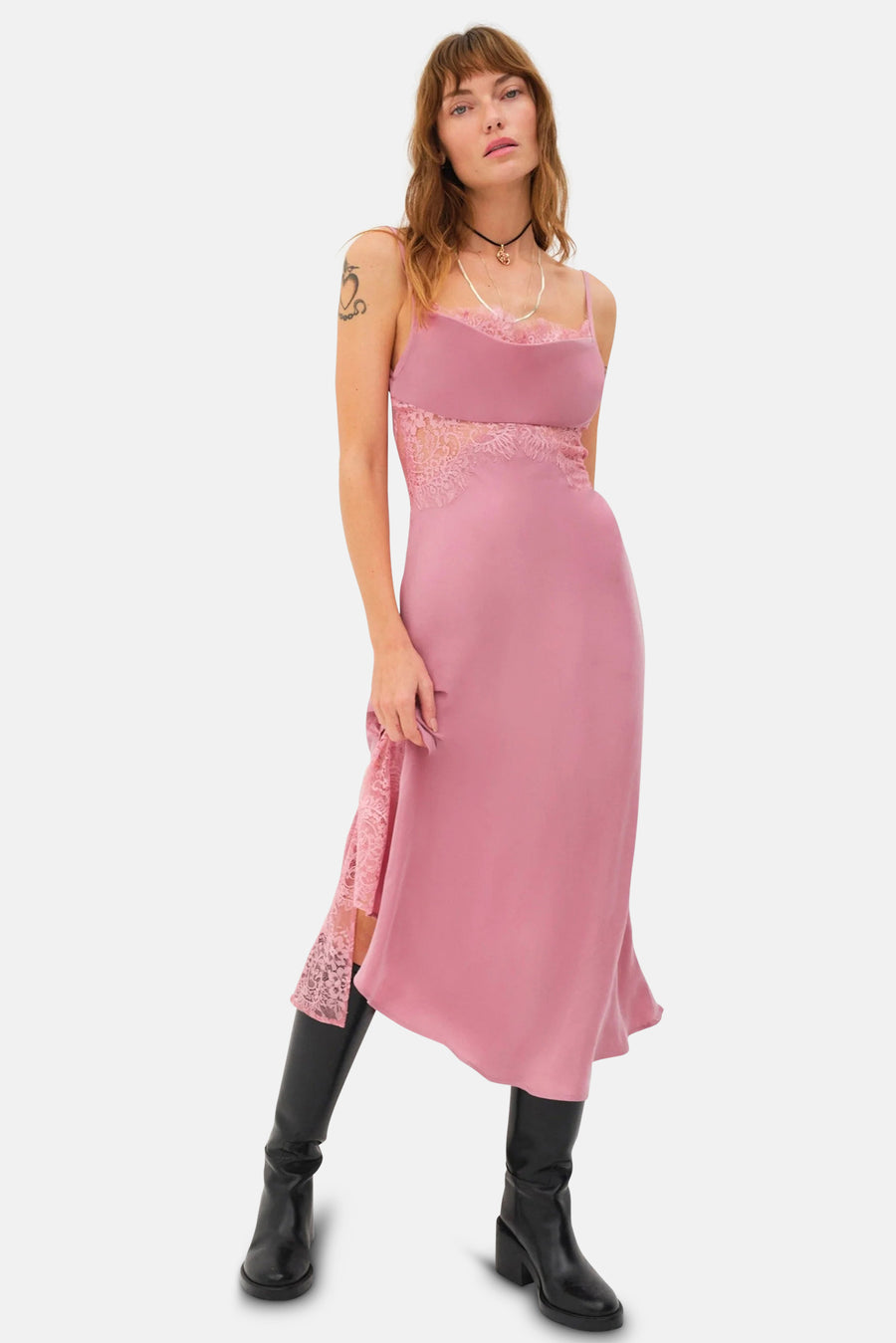 Ruby Midi Dress Mauve/Pink