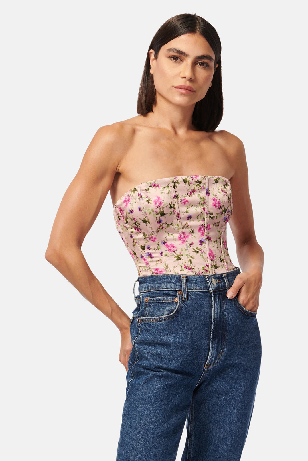 Tamara Corset Bodysuit Spring Geranium