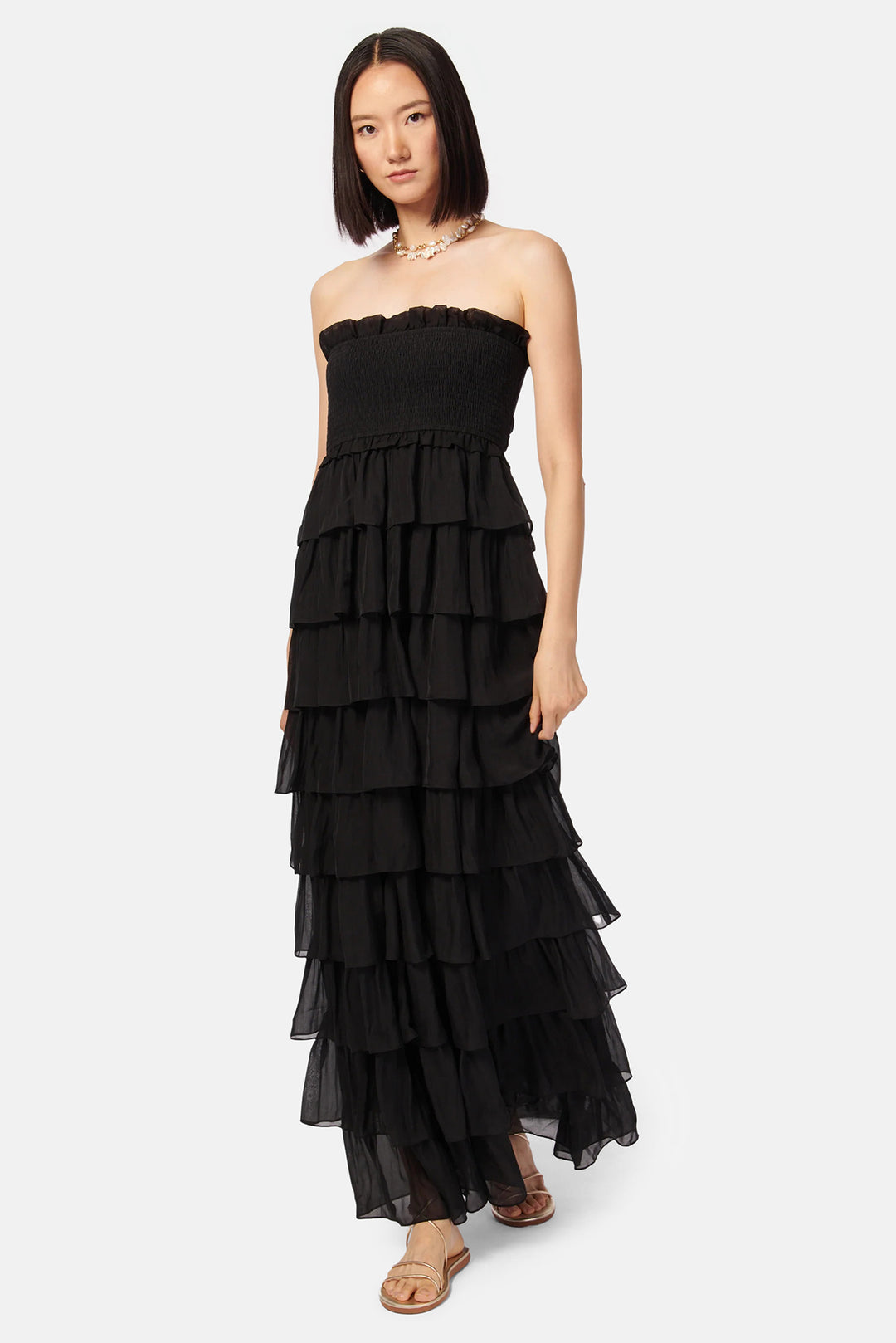 Stella Chiffon Gown Black