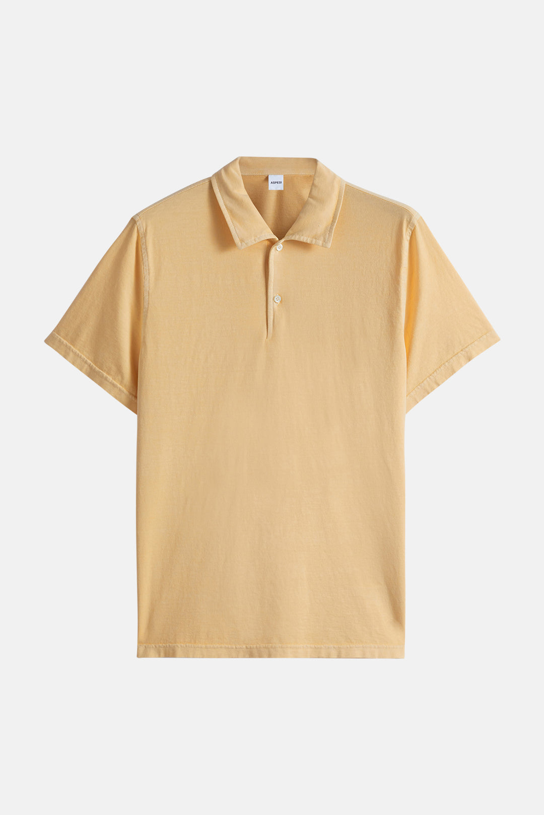 Short Sleeve Cotton Polo Yellow