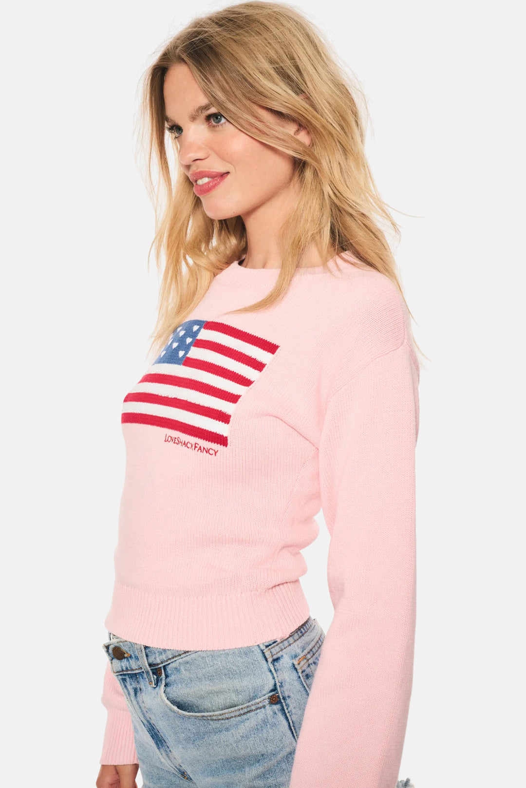 Ty Cotton Flag Pullover Blushing Liberty