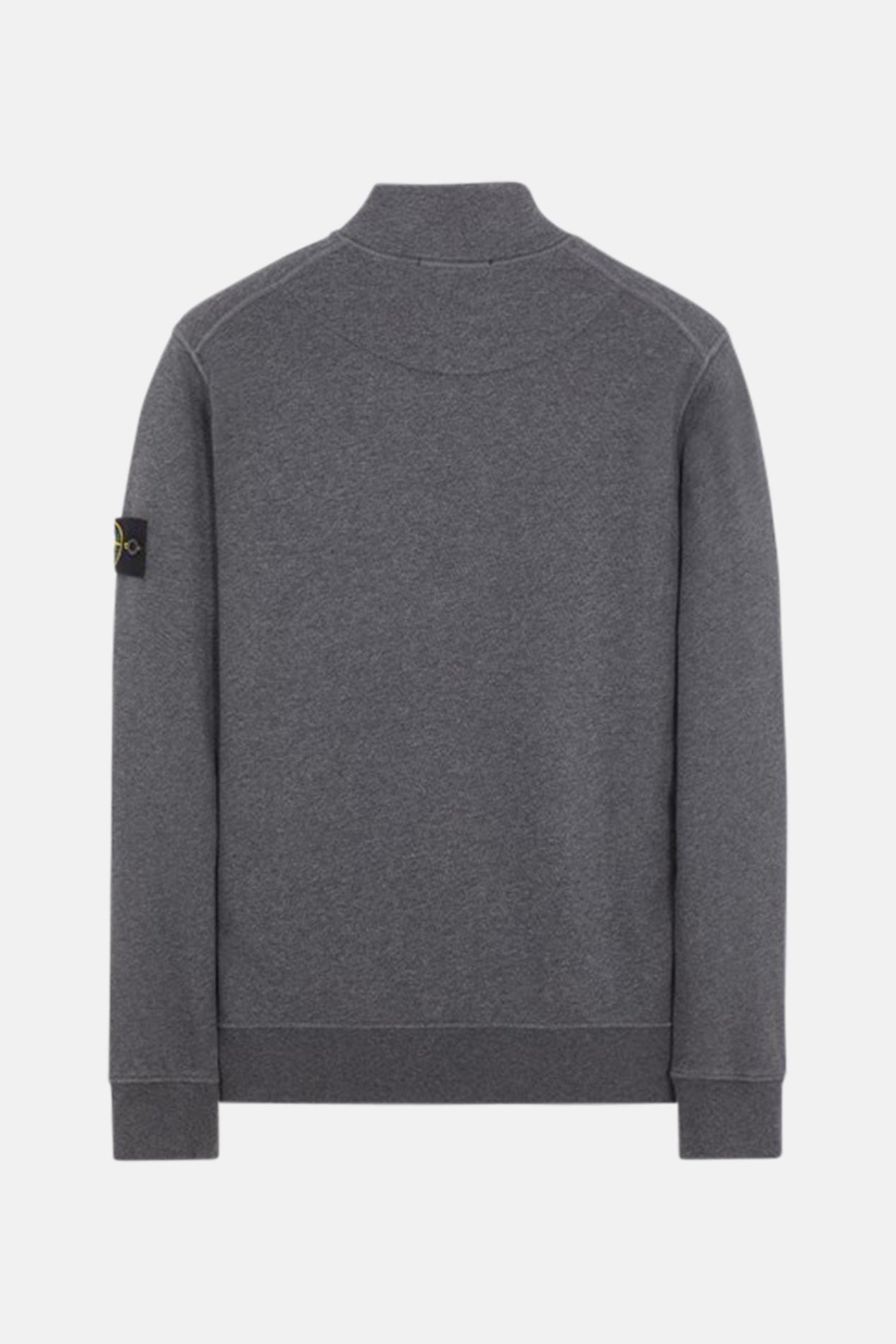 Cotton Fleece Half Zip Sweatshirt Dark Grey Melange – blueandcream