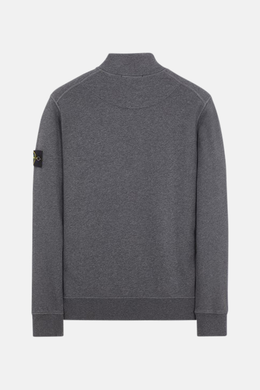 Cotton Fleece Half Zip Sweatshirt Dark Grey Melange