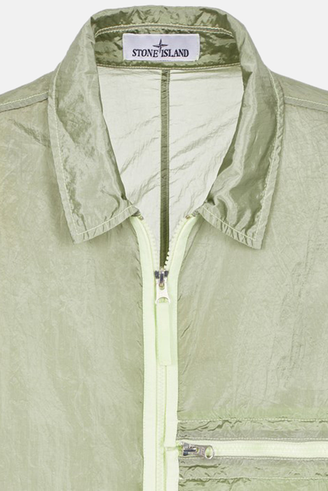 ECONYL Nylon Metal Overshirt Light Green – blueandcream