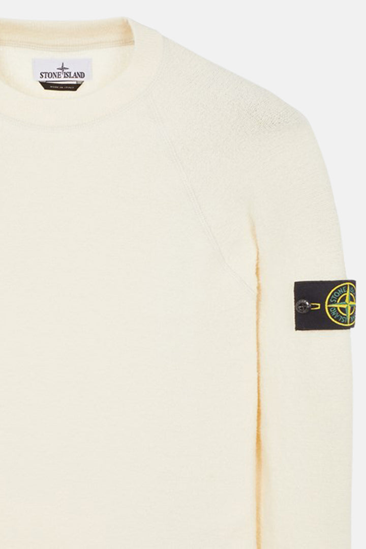 Raglan Crew Sweatshirt Natural White