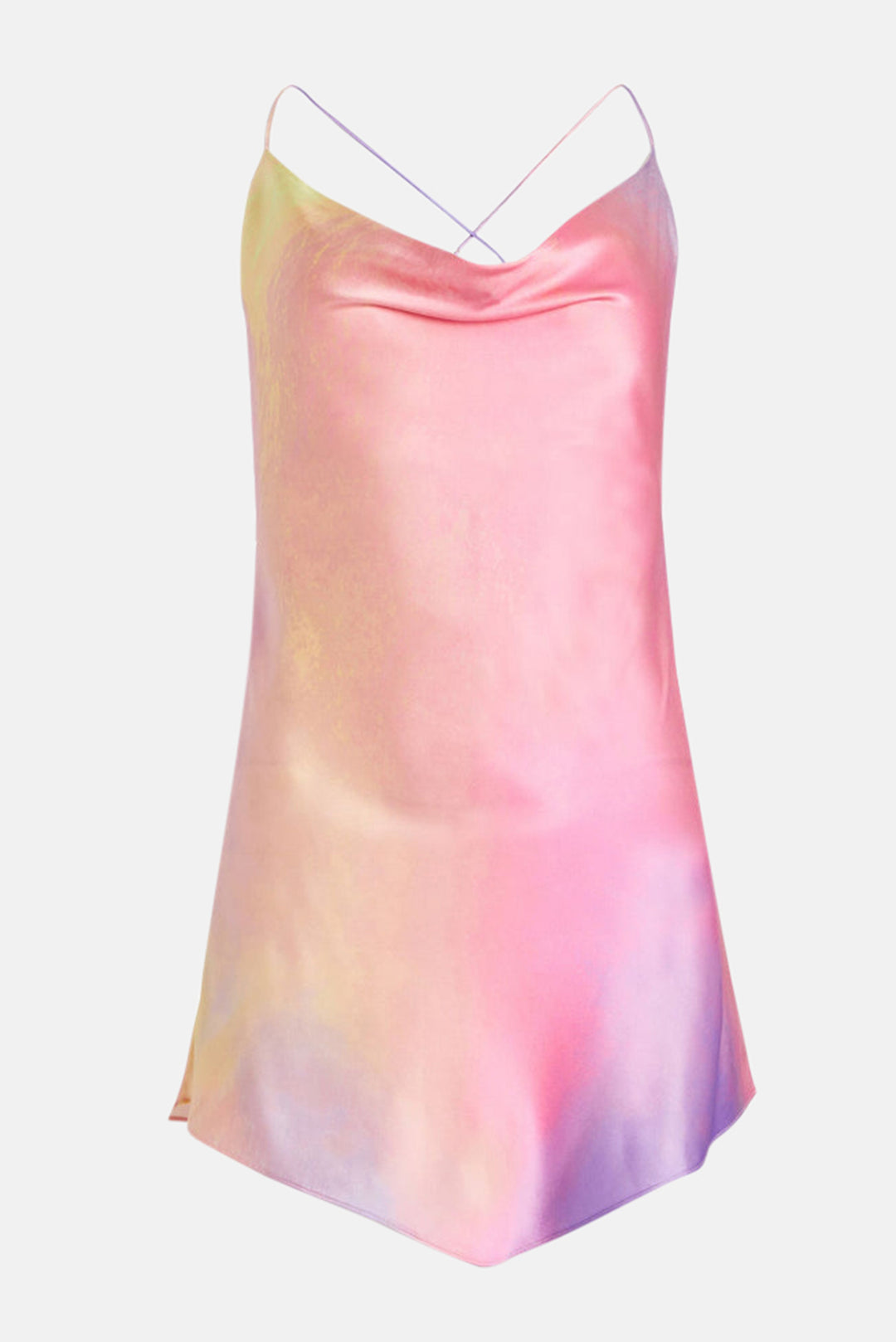 pracilla silk mini dress in sunset tie dye by ser.o.ya Pracilla Silk Mini Dress SEROYA