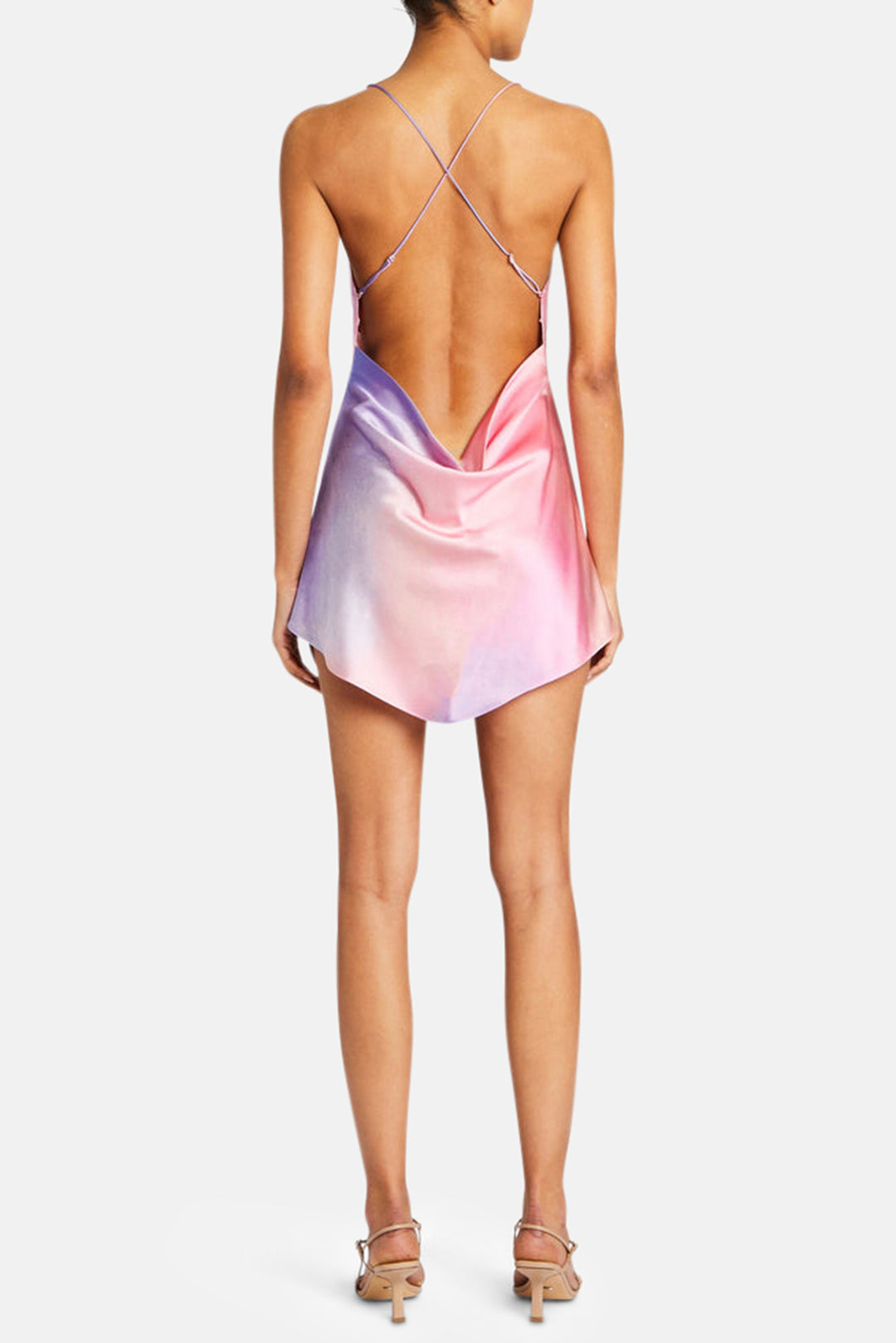 tie dye satin mini dress Free Falling Mini Dress