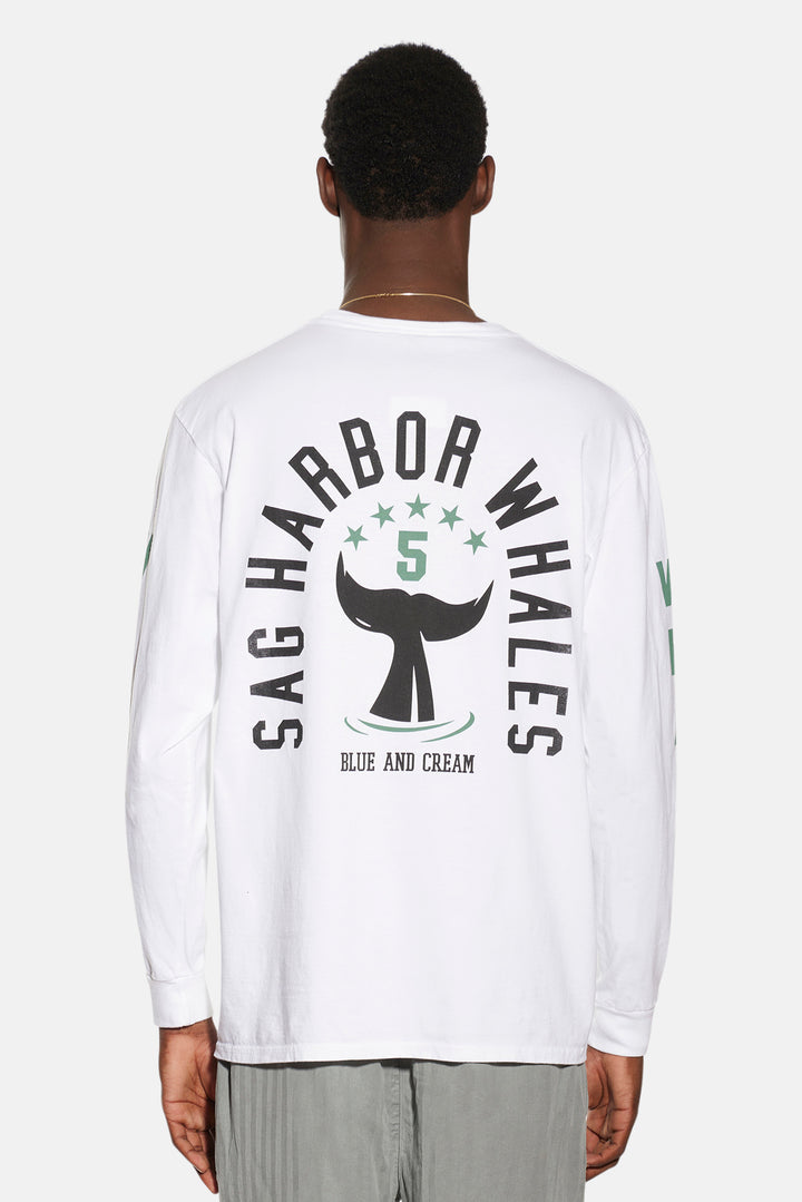 Sag Harbor Whales Long Sleeve White