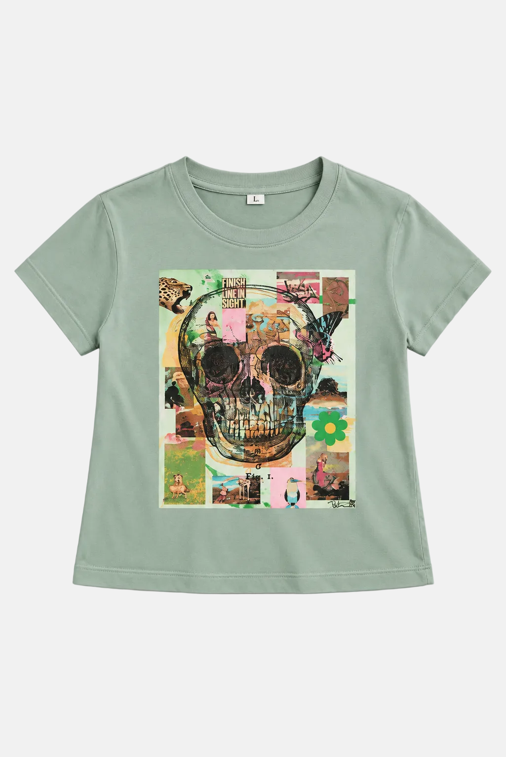 Peter Tunney Skull Tee Agave