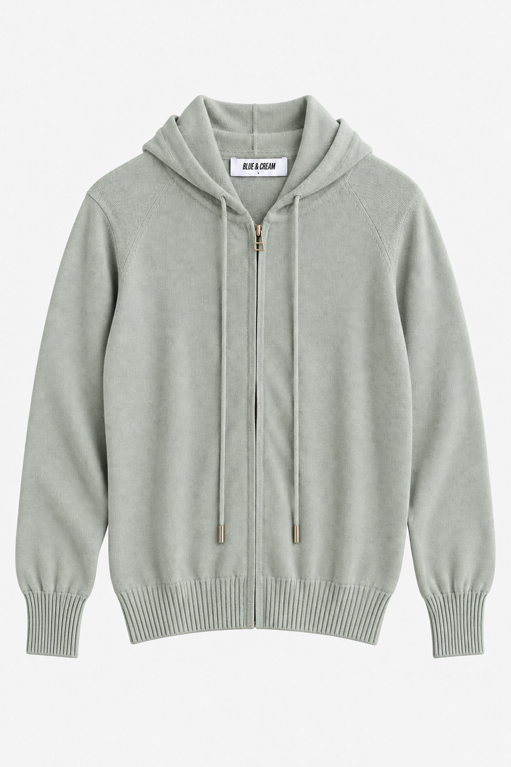 Luke Zip Hoodie Eucalyptus