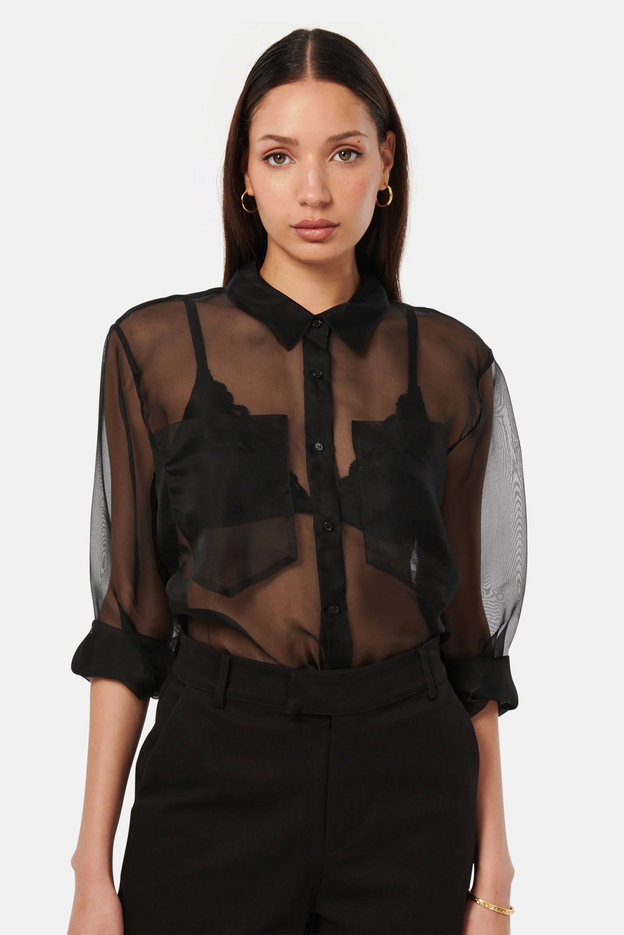 CAMI NYC Samson Sheer Top Black – blueandcream