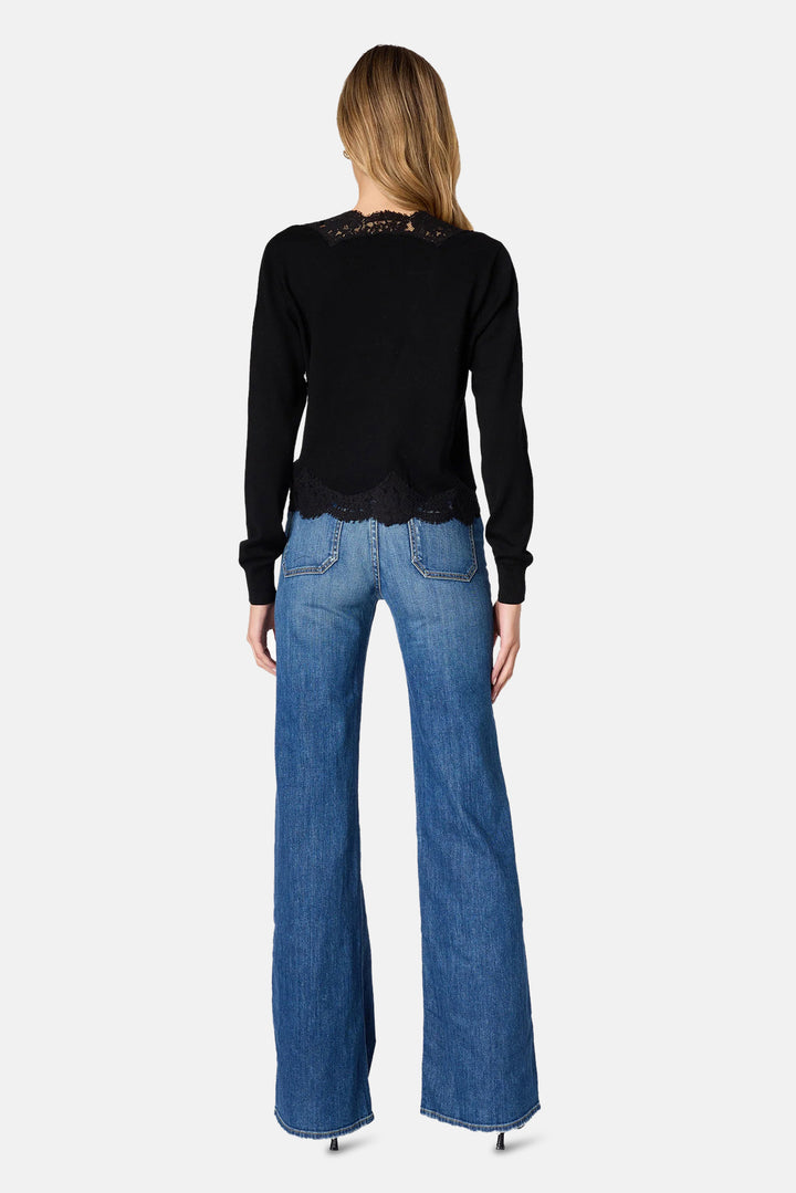 Sanders Merino Wool Cardigan Black