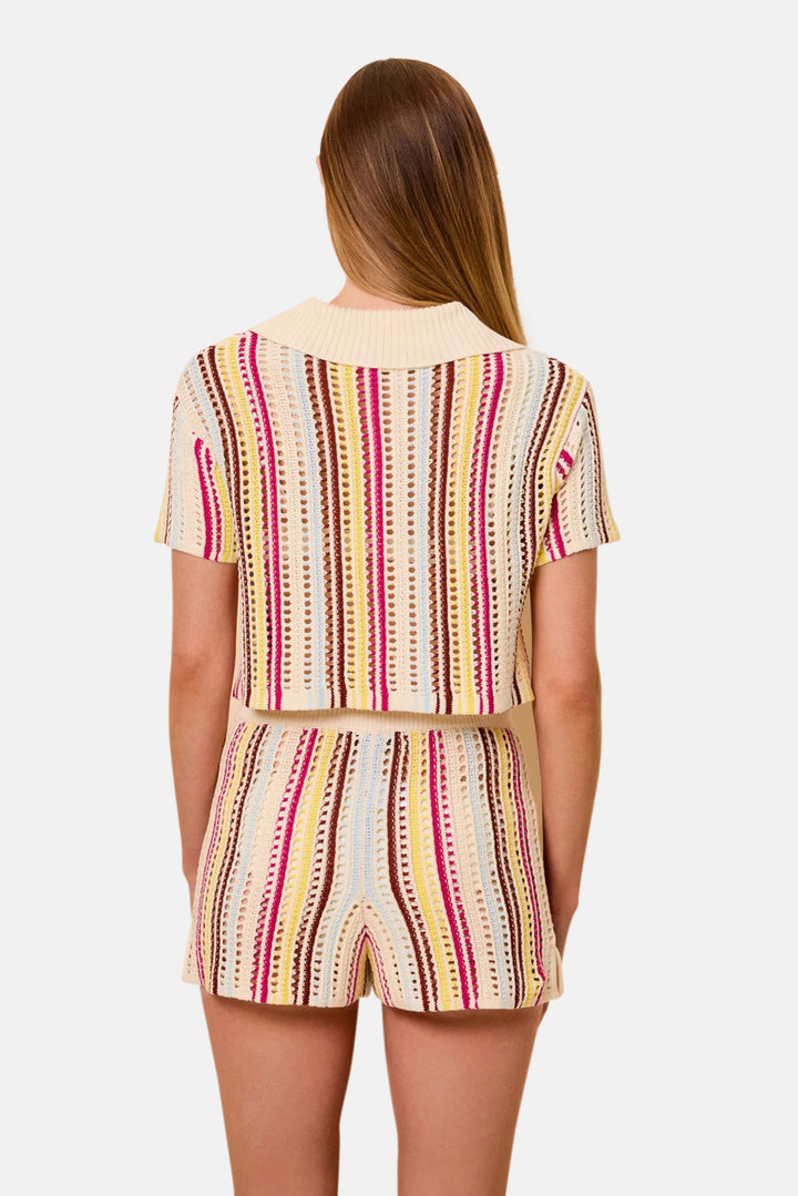 Scarlett Top Ladder Knit Symi Stripe