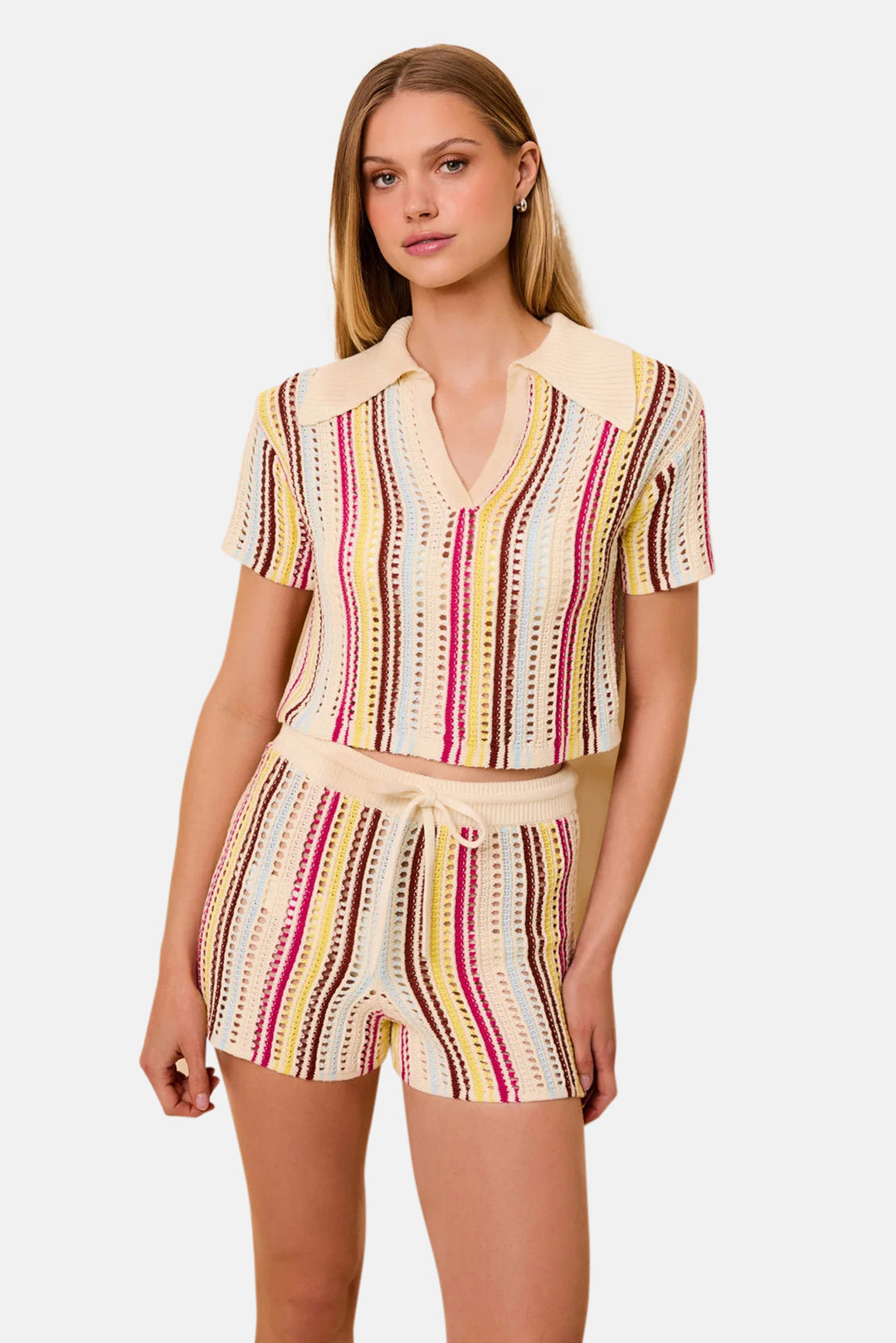 Scarlett Top Ladder Knit Symi Stripe