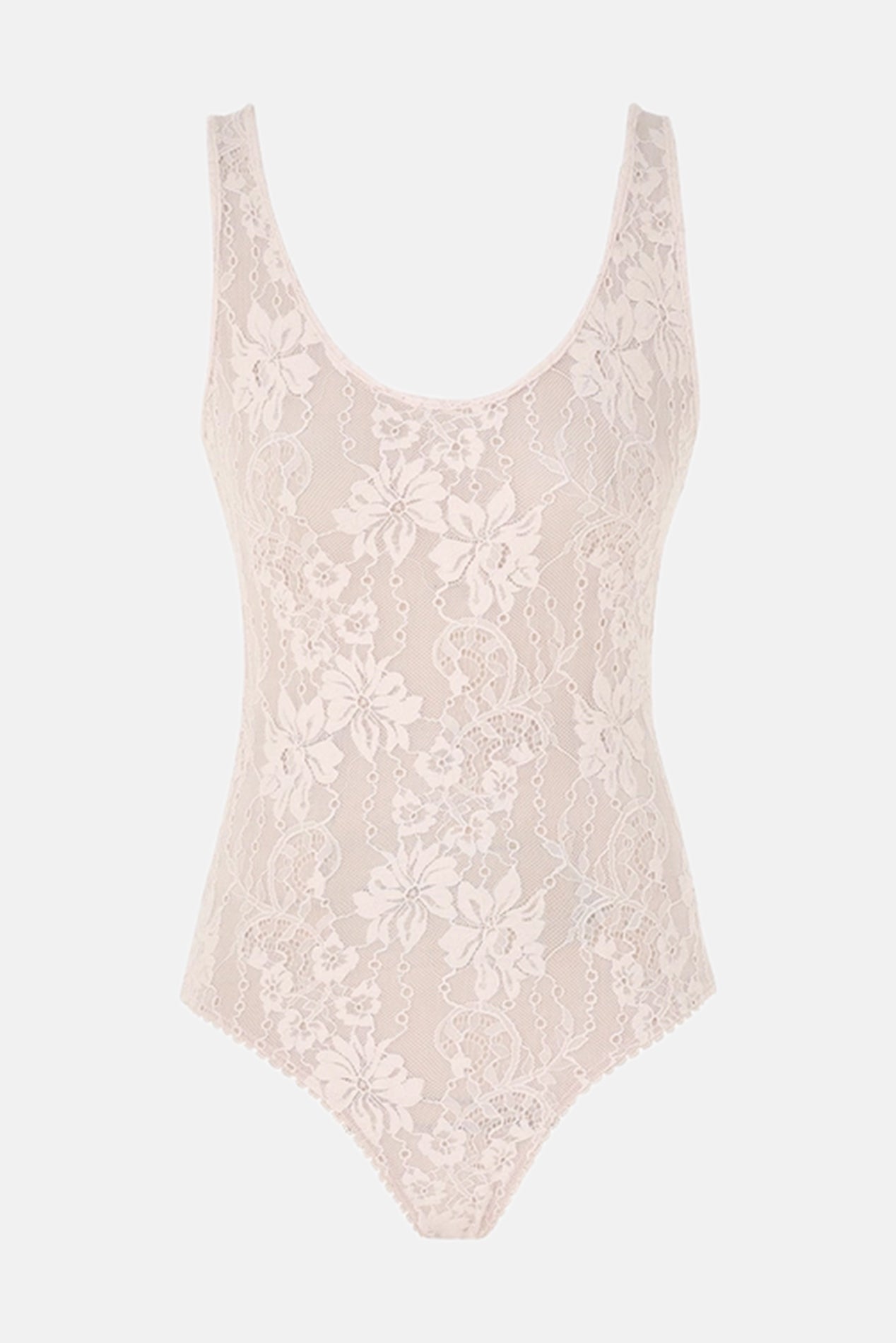 Zimmermann Lace Scoop Neck Bodysuit Pale Pink – blueandcream
