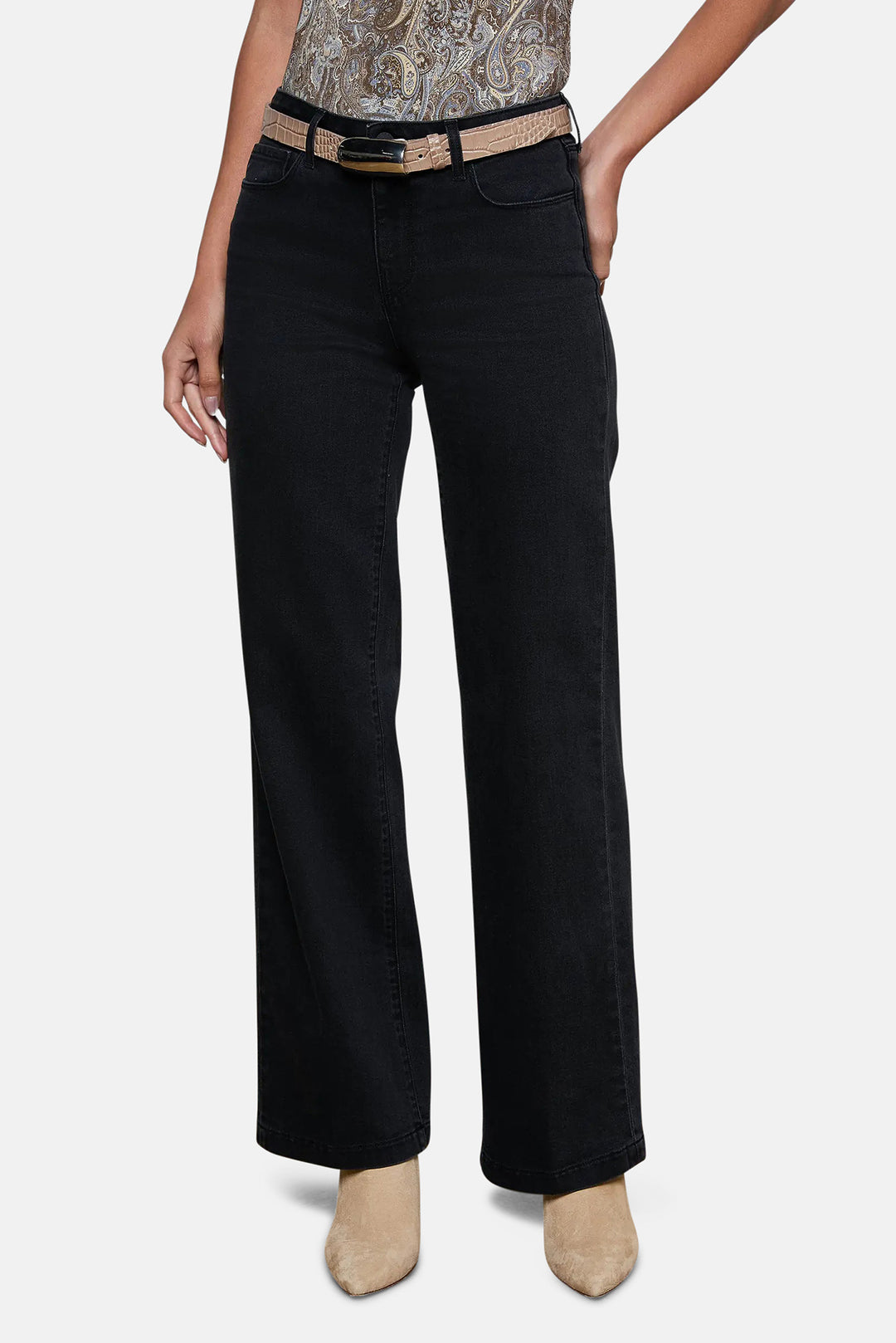 Scottie Wide-Leg Jean Washed Black