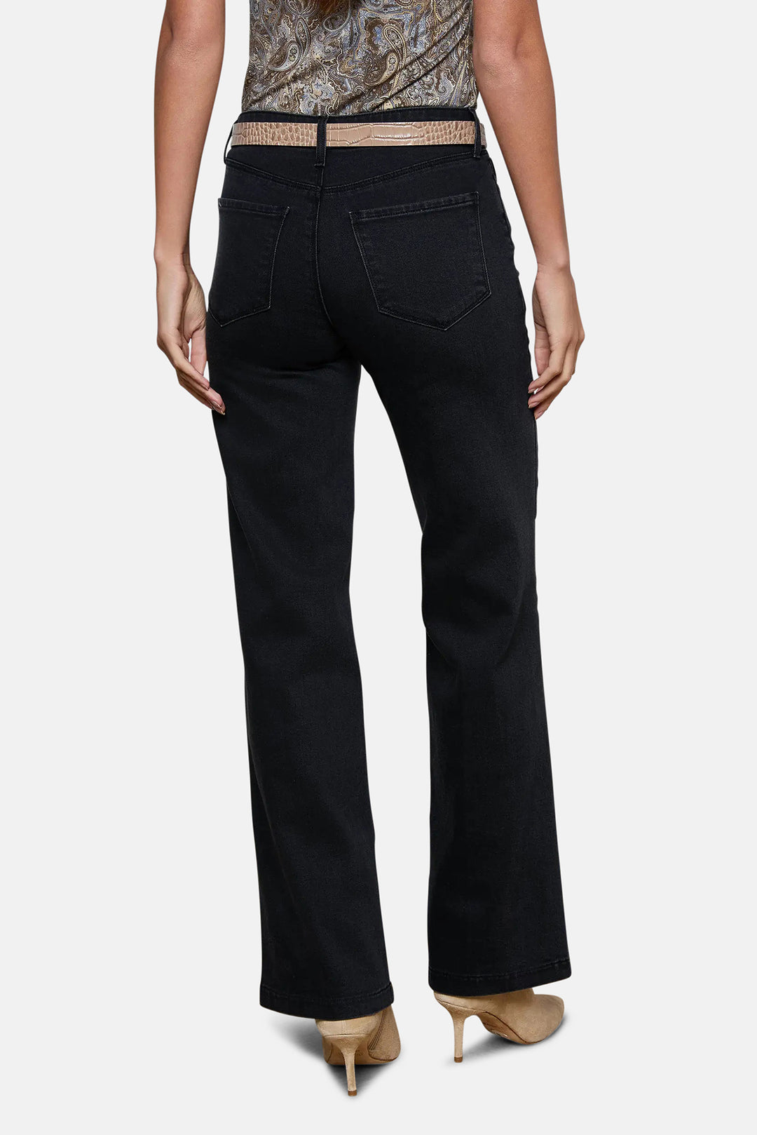 Scottie Wide-Leg Jean Washed Black