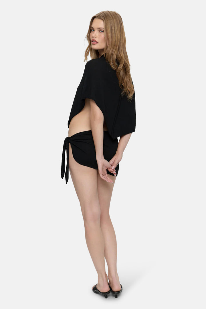Scout Knit Poncho Black