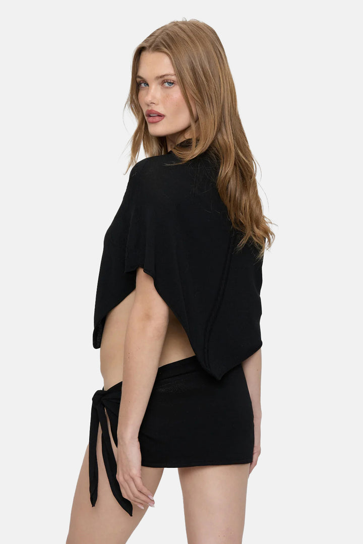 Scout Knit Poncho Black