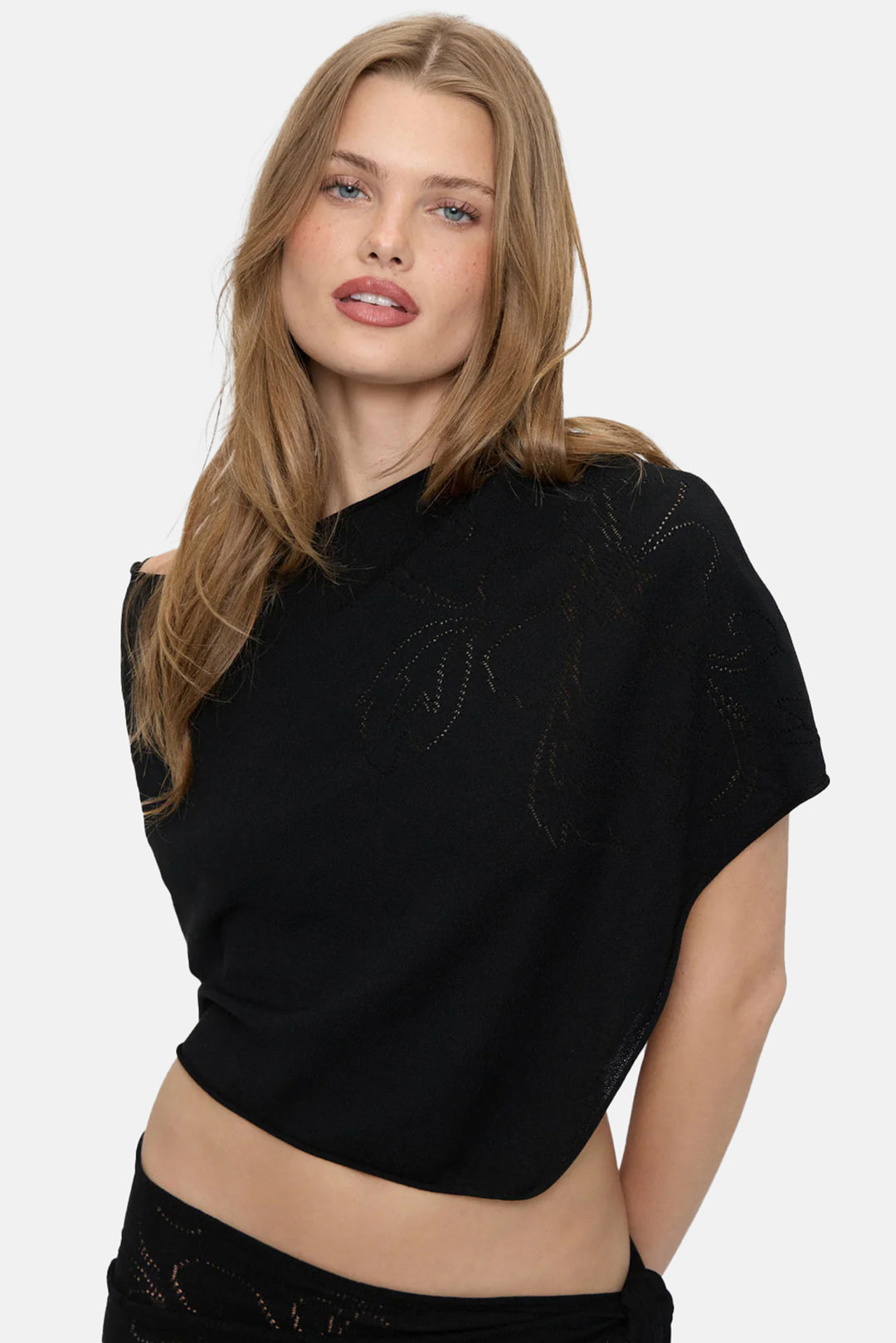 Scout Knit Poncho Black