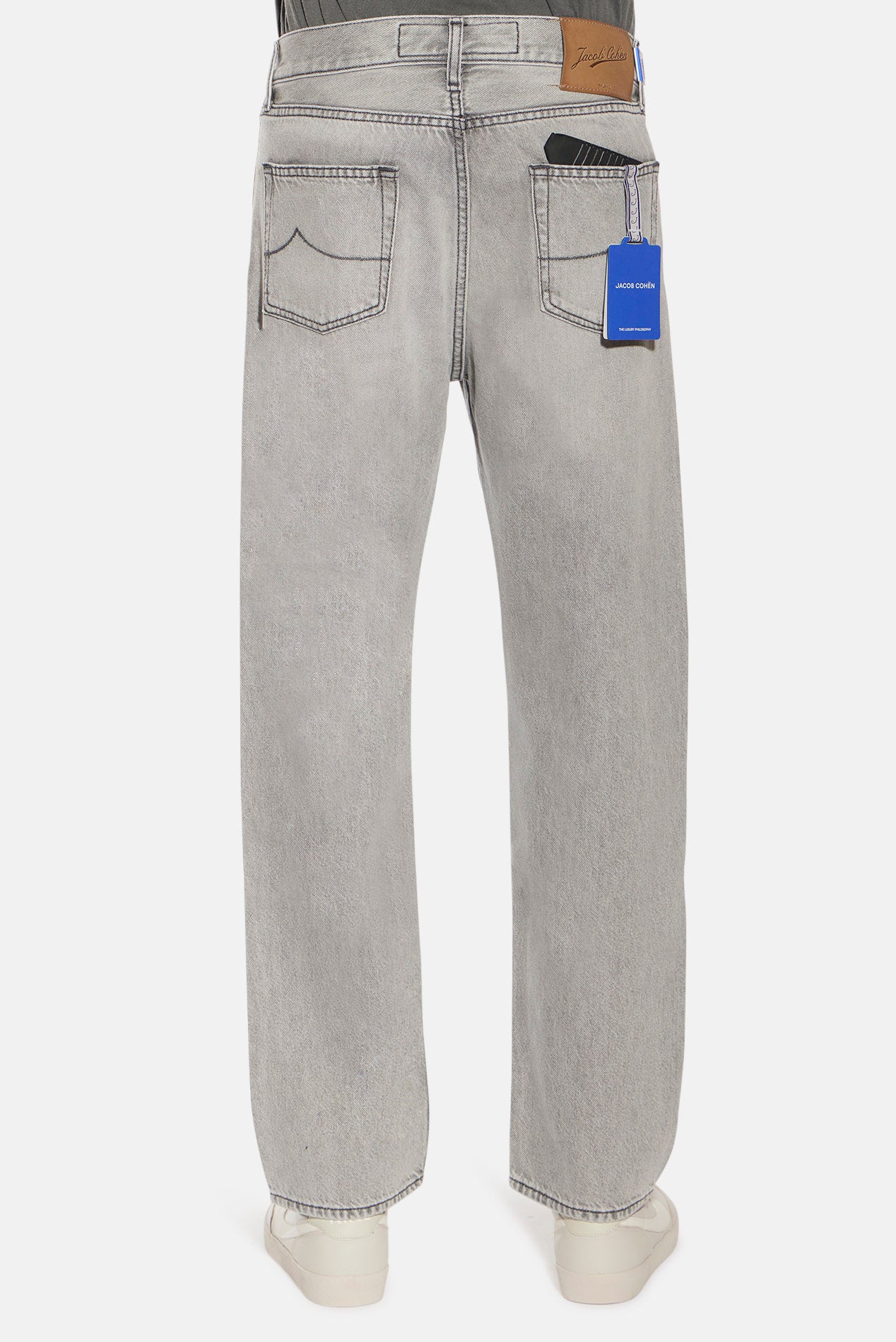 Jacob Cohen Sean 12.5oz Straight Leg Light Grey – blueandcream
