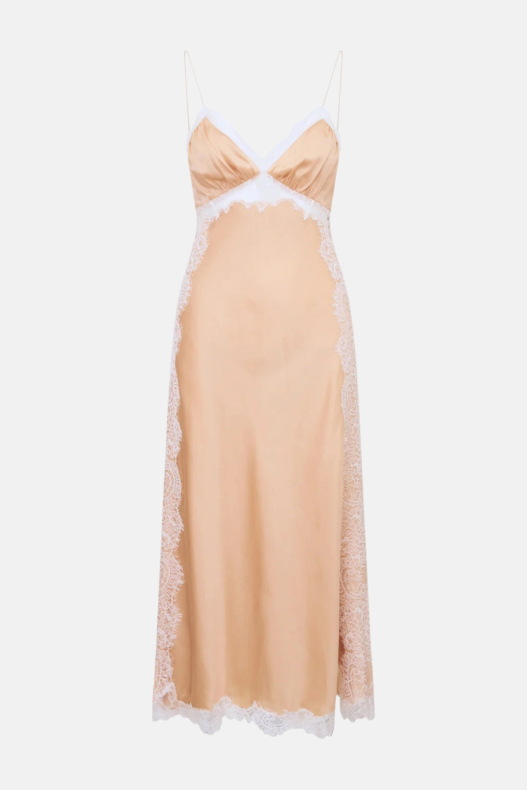 Shia Silk-Blend Maxi Dress Pale Gold