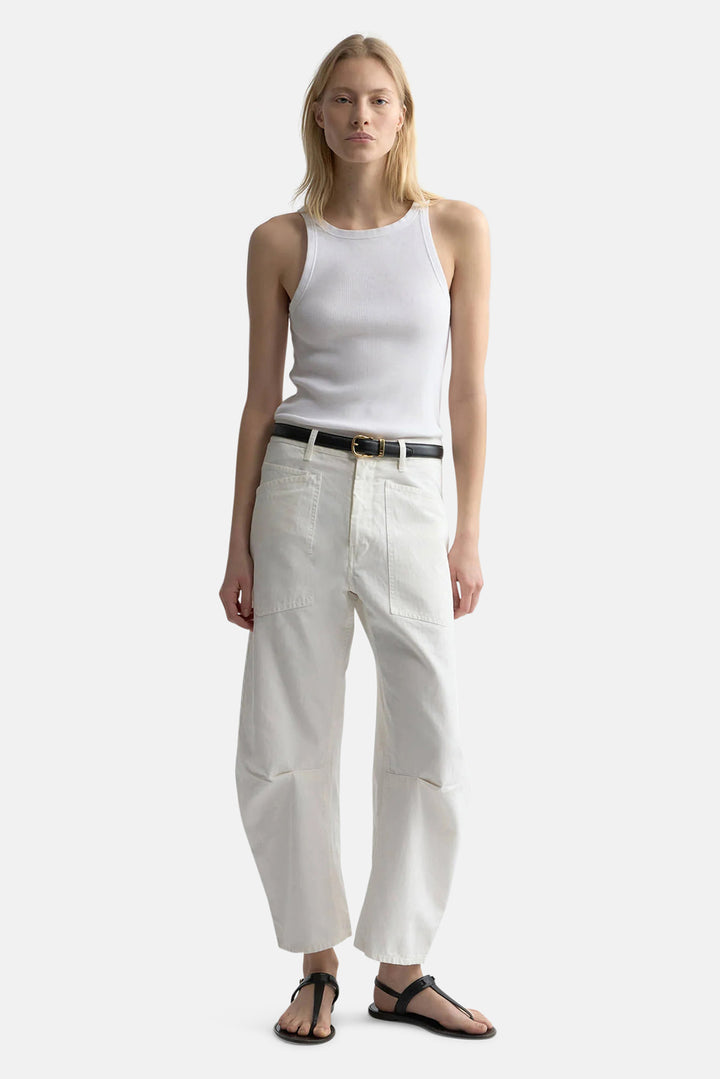 Shon Herringbone Pant Vintage Cream