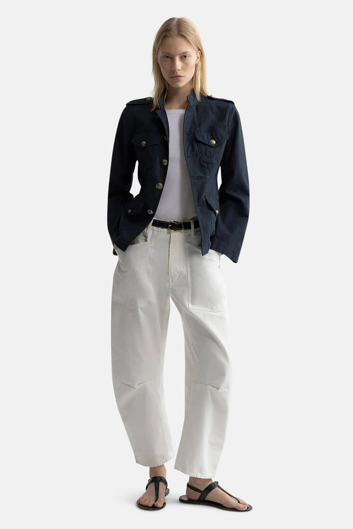Shon Herringbone Pant Vintage Cream