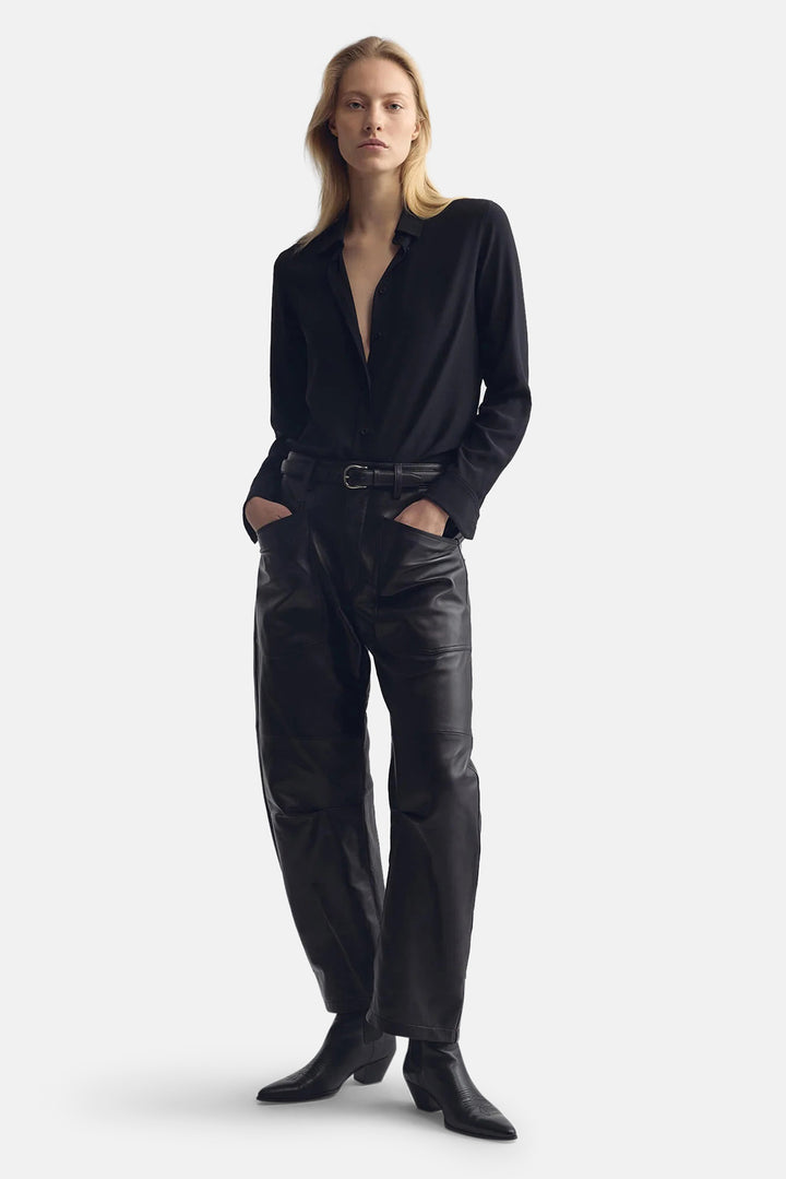 Shon Leather Pant Midnight