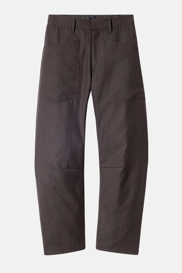 Shon Wool Pant Brown Herringbone