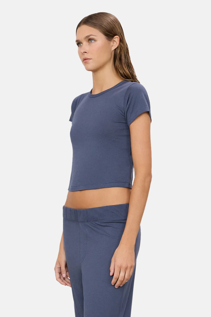 Short Sleeve Baby Tee Washed Navy