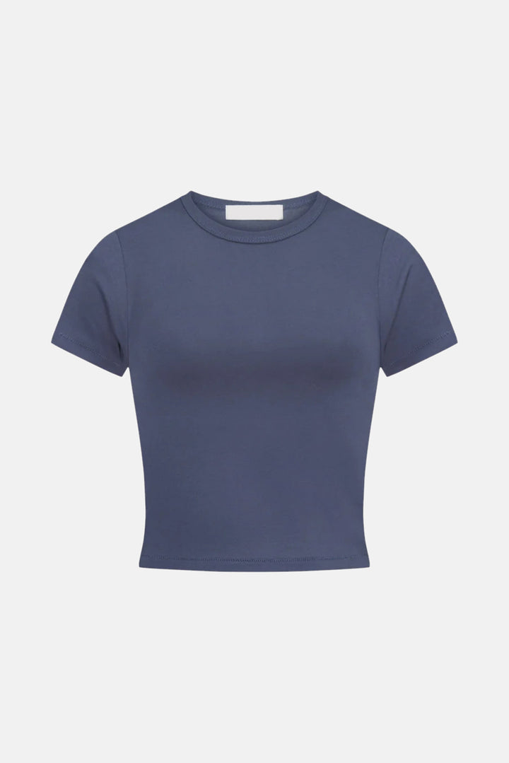 Short Sleeve Baby Tee Washed Navy