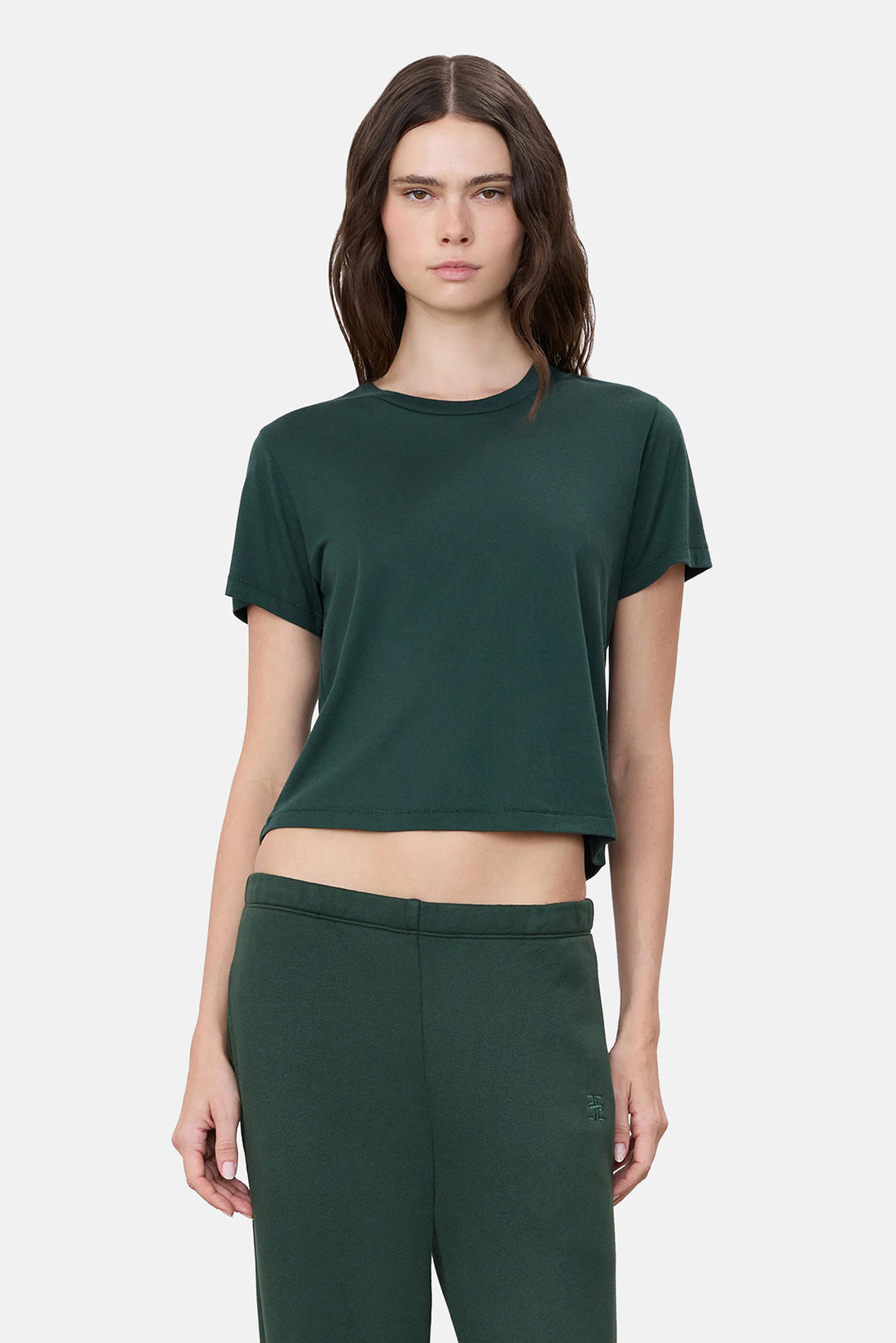 Short Sleeve Boxy Tee Forest
