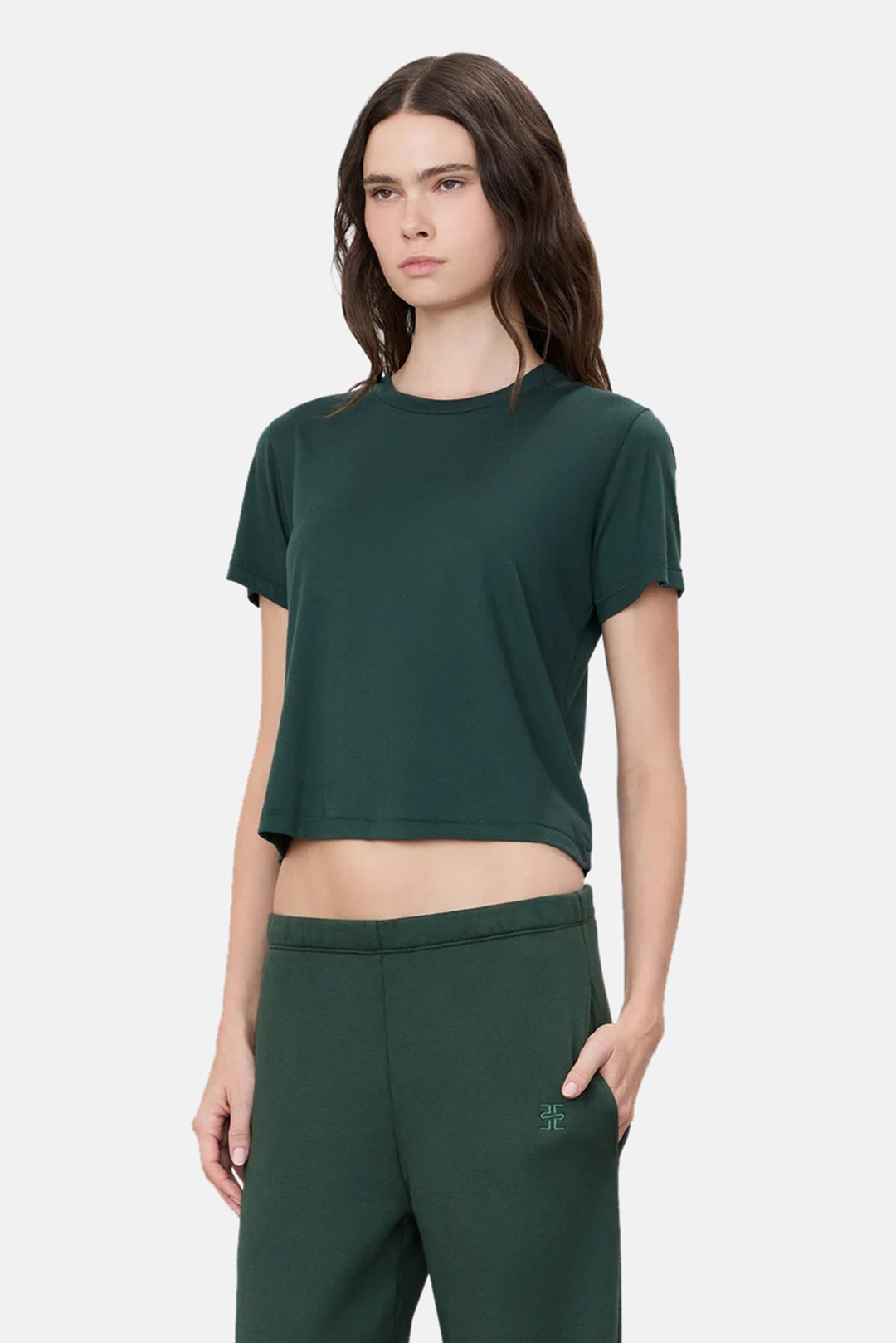 Short Sleeve Boxy Tee Forest