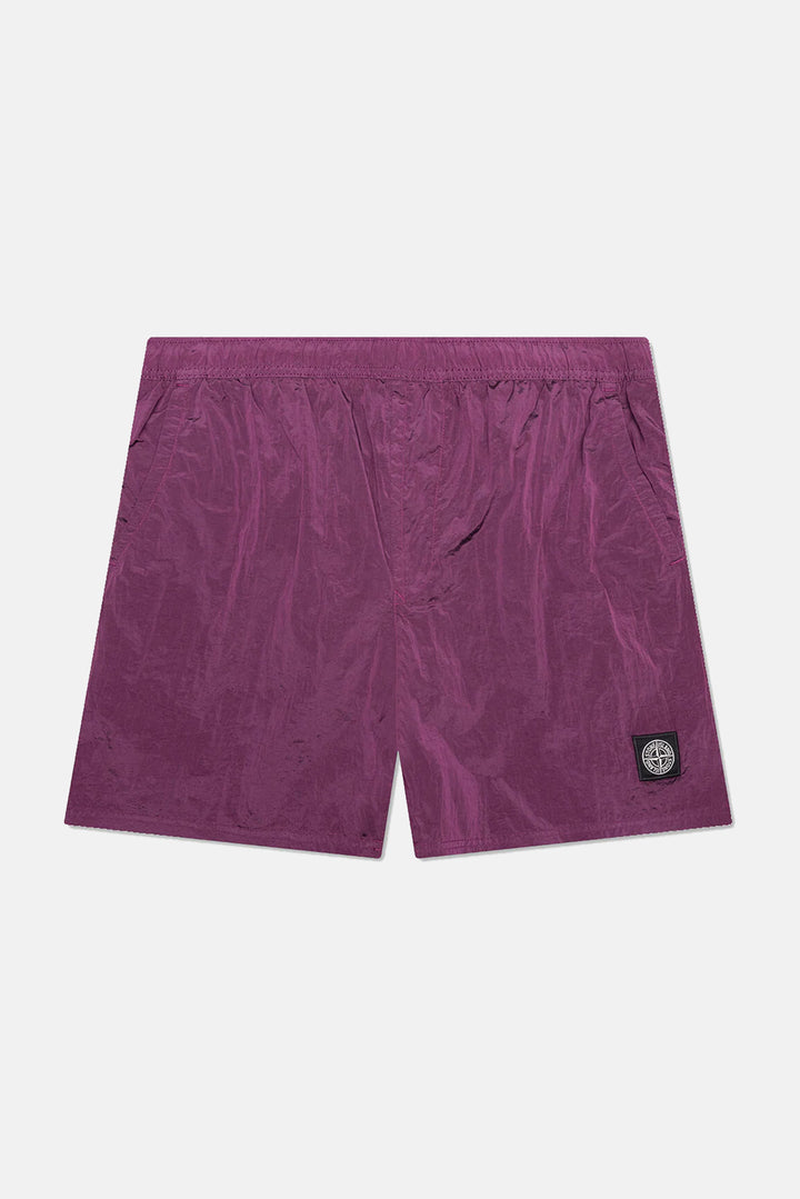 ECONYL Nylon Metal Swim Trunks Purple