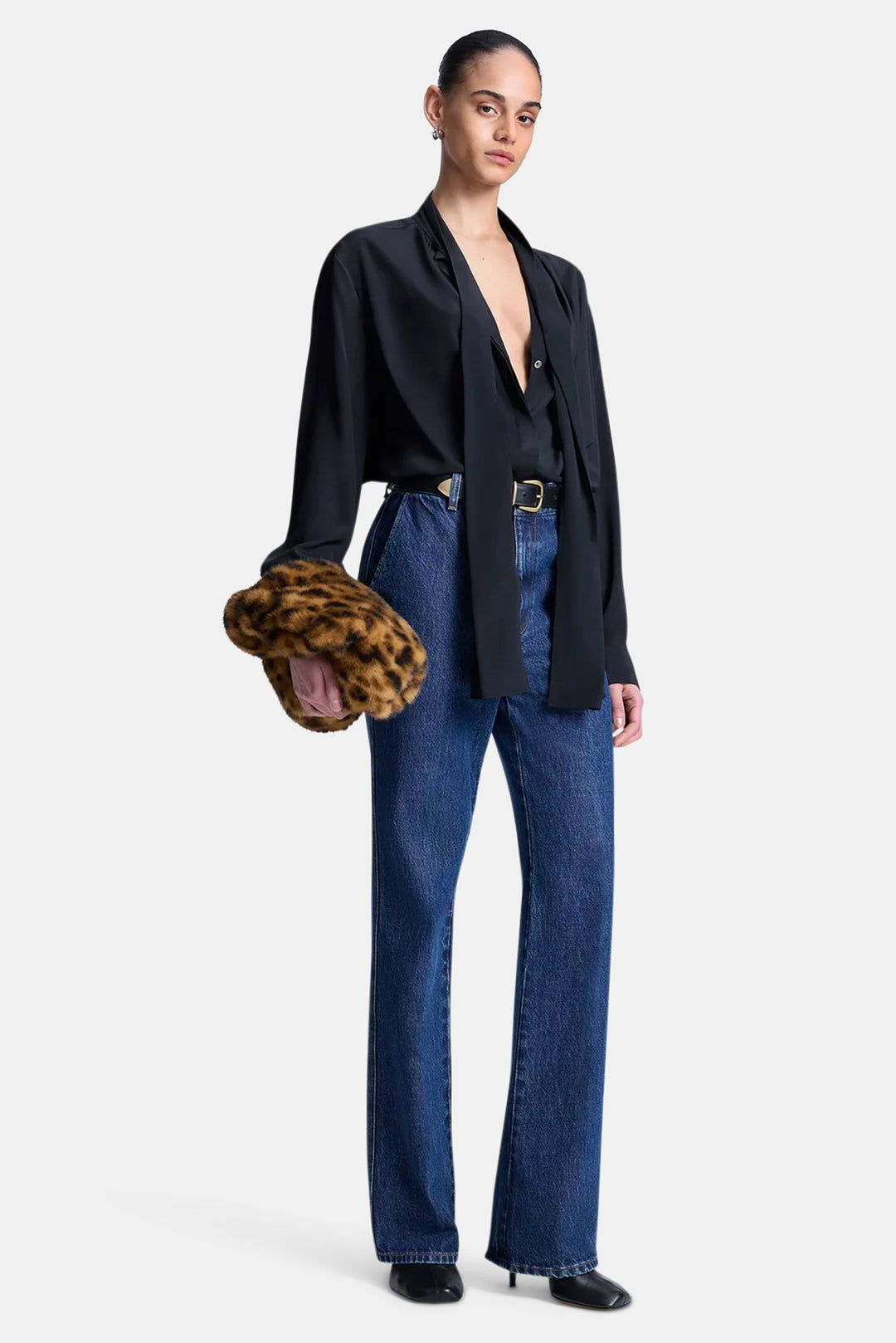 Simone Faux Fur Bag Brown Multi