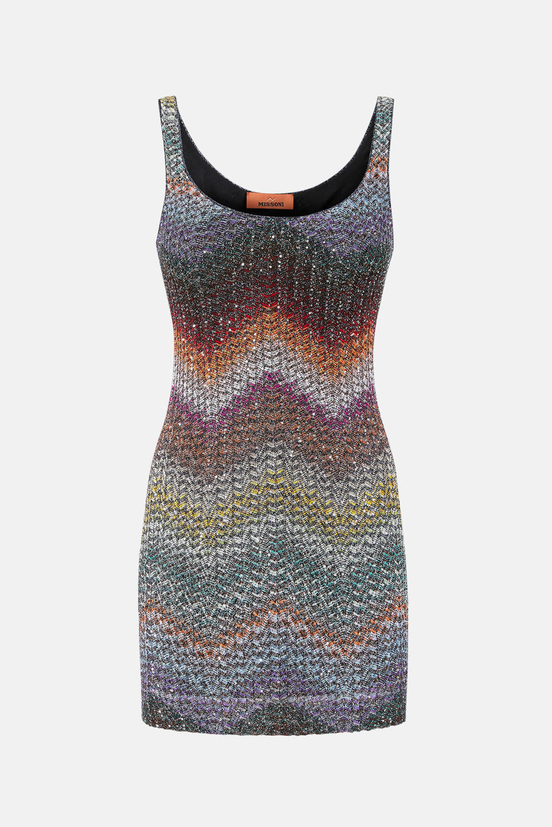 Sleeveless Short Dress Multi Dark