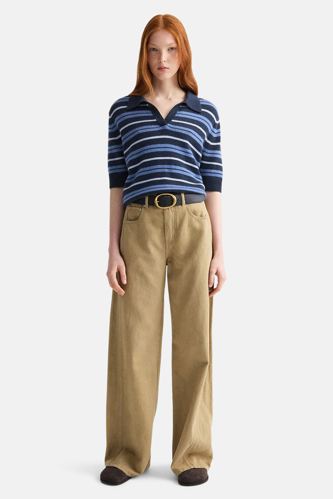 Slightly Oversized Polo in Night Sky Multi