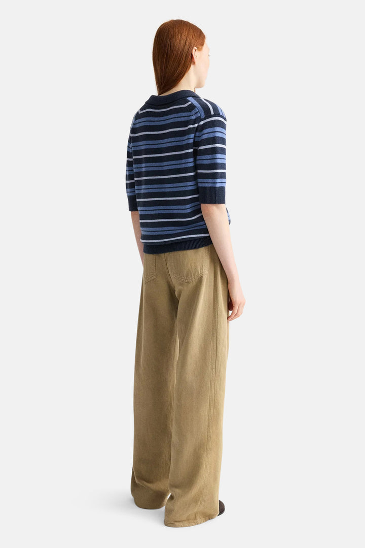 Slightly Oversized Polo in Night Sky Multi