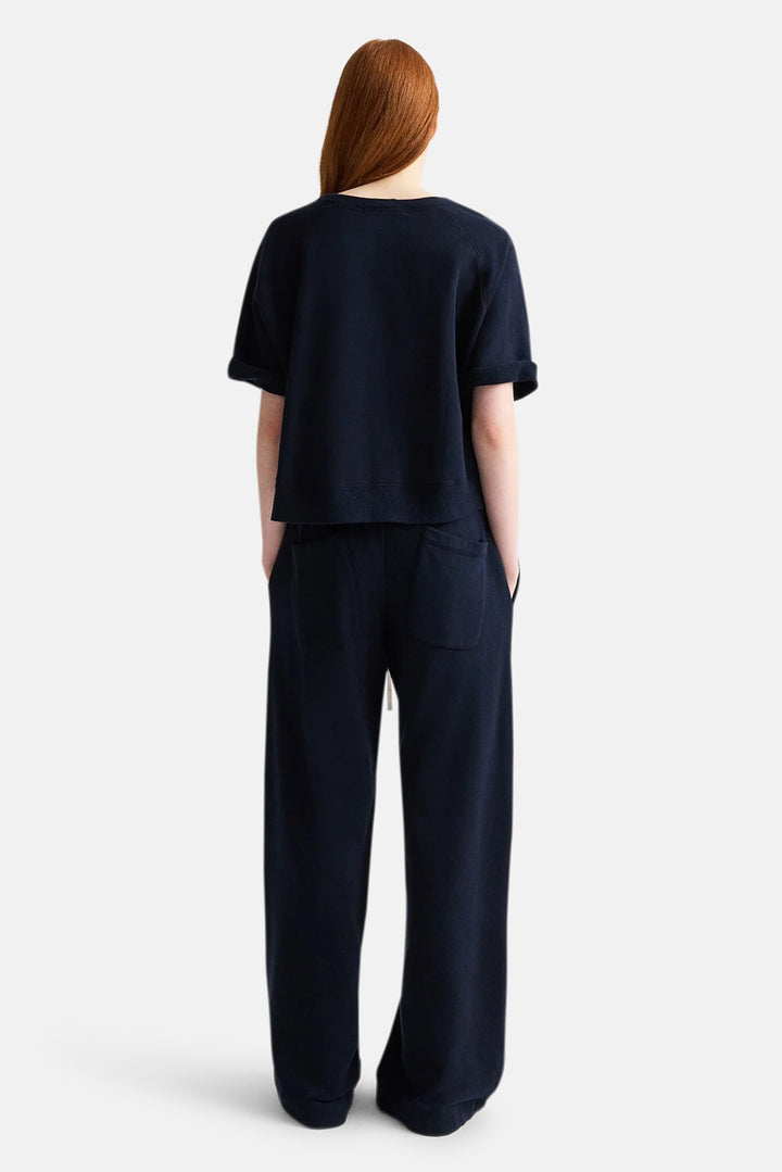 Slouchy Rolled Tee In Midnight